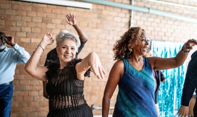 a group of women dancing